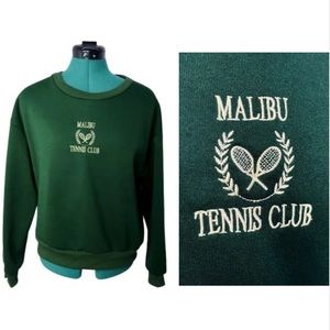 NWOT - Malibu Tennis Club Pullover Embroidered Sweater - S (4)